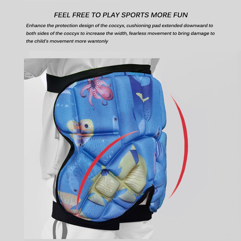 Barn höftskyddsskydd rullskridskoåkning skyddsshorts höftskydd snowboard skoter rumpskydd barn skridskoåkning tillbehör