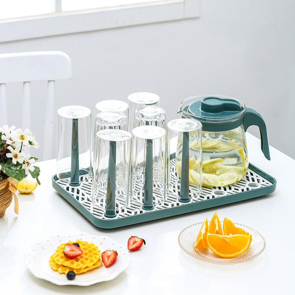 Dust-proof Cup Drying Rack Multifunctional Plastic Draining Glass Cup Holder Stand Water Mug Holder Home Decoration for Kitchen