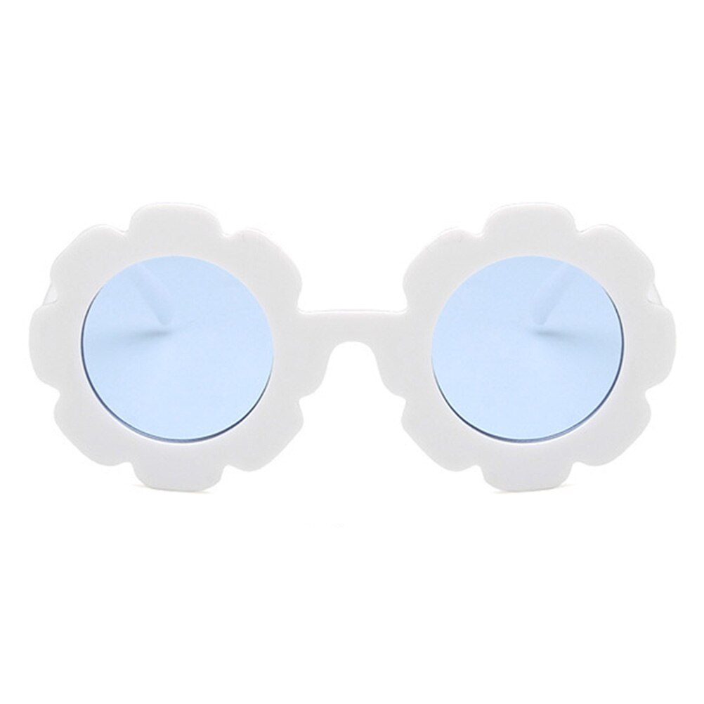 Leuke Speelgoed Kids Zomer Zonnebloem Zonnebril Anti-Uv Bescherming Reflecterende Zonnebril Kids 5 Kleuren Frame Zonnebril: Blauw