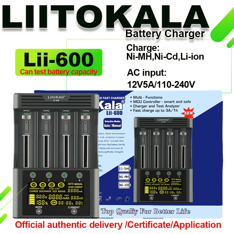 LiitoKala Lii-100B lii100 lii202 lii402 lii500 lii600 lii-500s Battery Charger