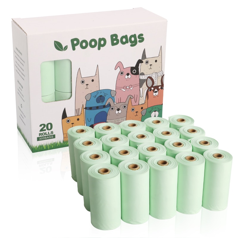 Bolsas biodegradables para excrementos de perro, bolsas de limpieza respetuosas con el medio ambiente, adecuado para productos