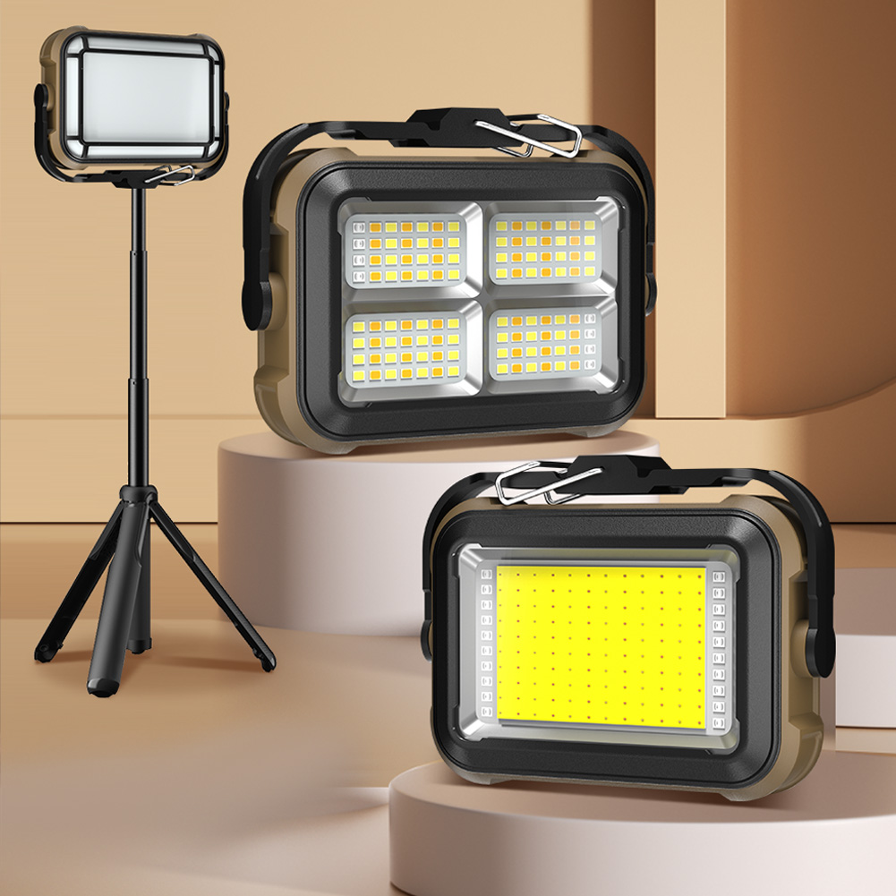 Luz de trabajo solar Luz de trabajo portátil Lámpara de reparación de automóviles con carga USB Pantalla de potencia de 3600 mAh para taller de garaje de sitio de construcción