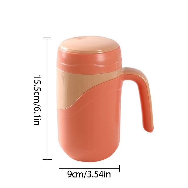Termo de cerámica a prueba de fugas para uso en el hogar, taza de café aislante, para oficina, té, con mango, 380ml: Orange