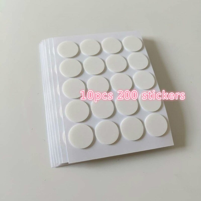 Pak Van 20/100/200 Kaarsenlont Stickers Dubbelzijdig Klevende Dots Voor Kaars Maken 20Mm 1Mm: white 10pcs