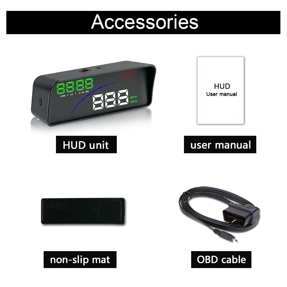 XYCING P9 Car HUD OBD2 Head Up Display Windshield Projector Smart Digital Speedometer Two Display Mode Car Styling RPM Voltage