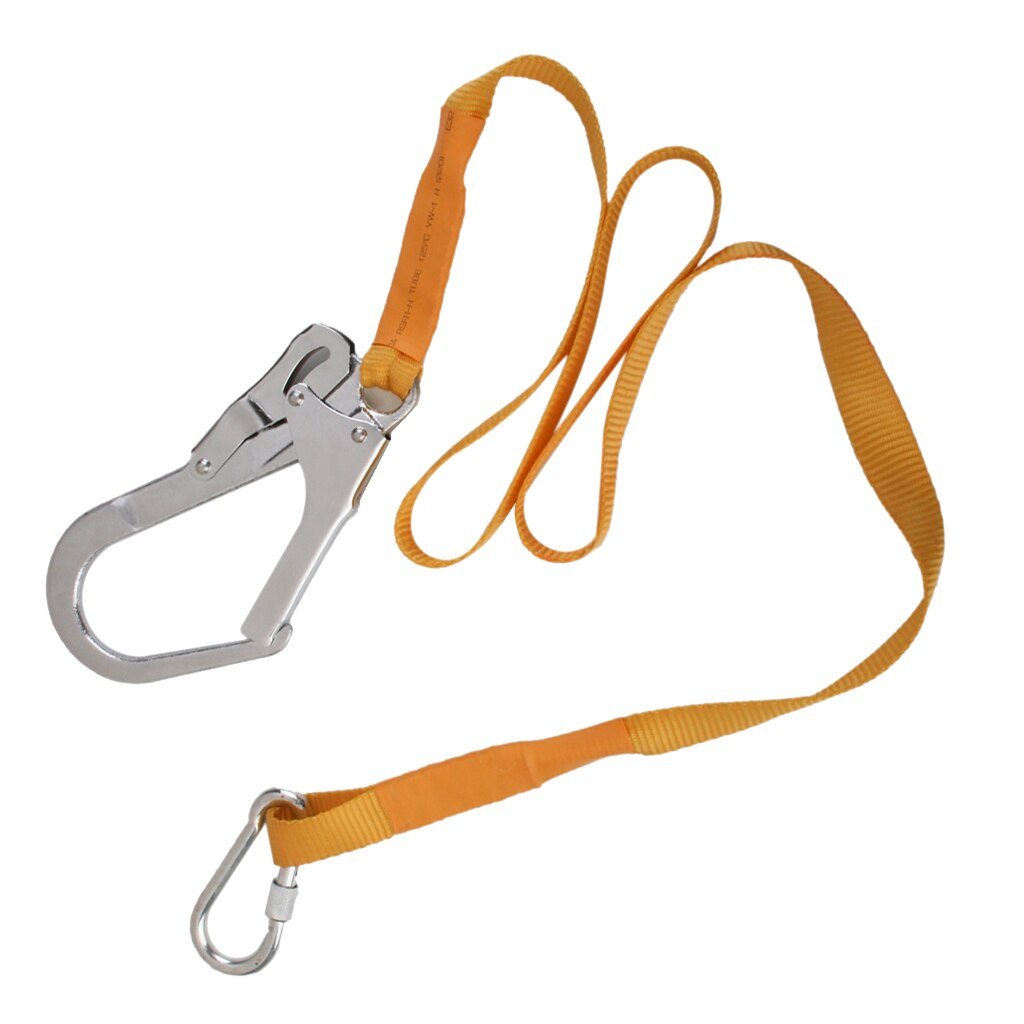 Polyester Safety Harness Belt 180cm with Carabiners 22KN Climbing Arborist