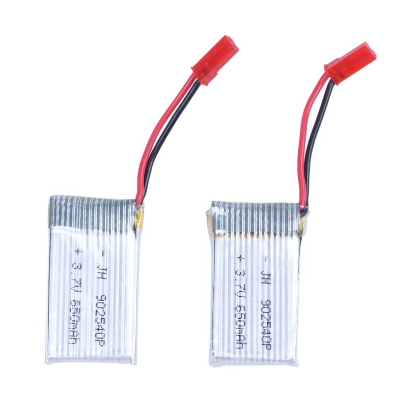 Ttkk 2 Stuks 3.7V 650Mah Lipo Batterij Voor Huajun W609-9 W609-10 Rc Hexacopter Drone