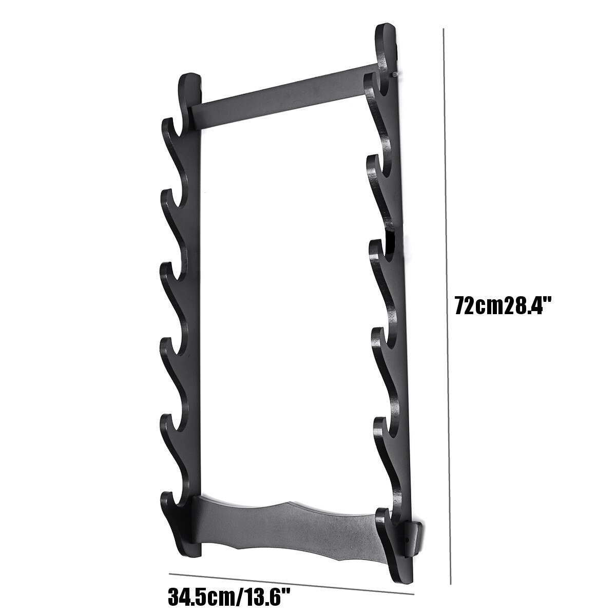 2/4/5/6 niveau mur montage samouraï épée Katana support support affichage Statues support de Sculptures pour la décoration de la maison artisanat: 6 Tier