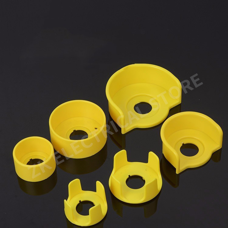 Push button switch protective cover protective cover anti-missing elevator emergency stop 16/22mm accessory round warning ring