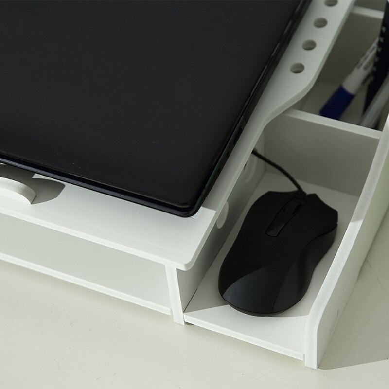 Multi-function Desktop Storage Rack Organizer Laptop Computer Screen Riser Shelf C90C