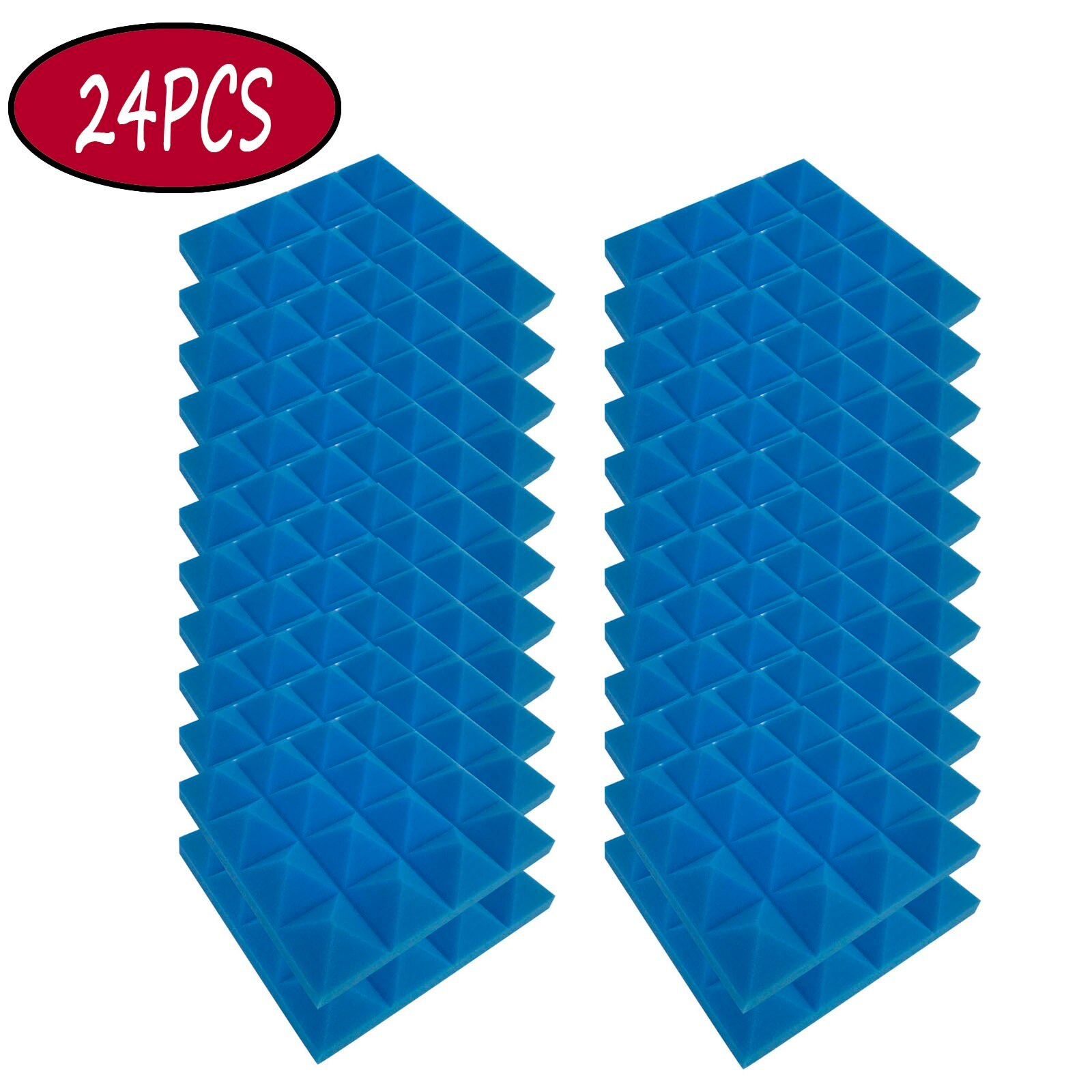 24PCS Home Scene Layout, Sound-absorbing Foam Wall, Indoor Sound-absorbing Soundproofing Foam Sound-Absorbing Noise Sponge Foam: B