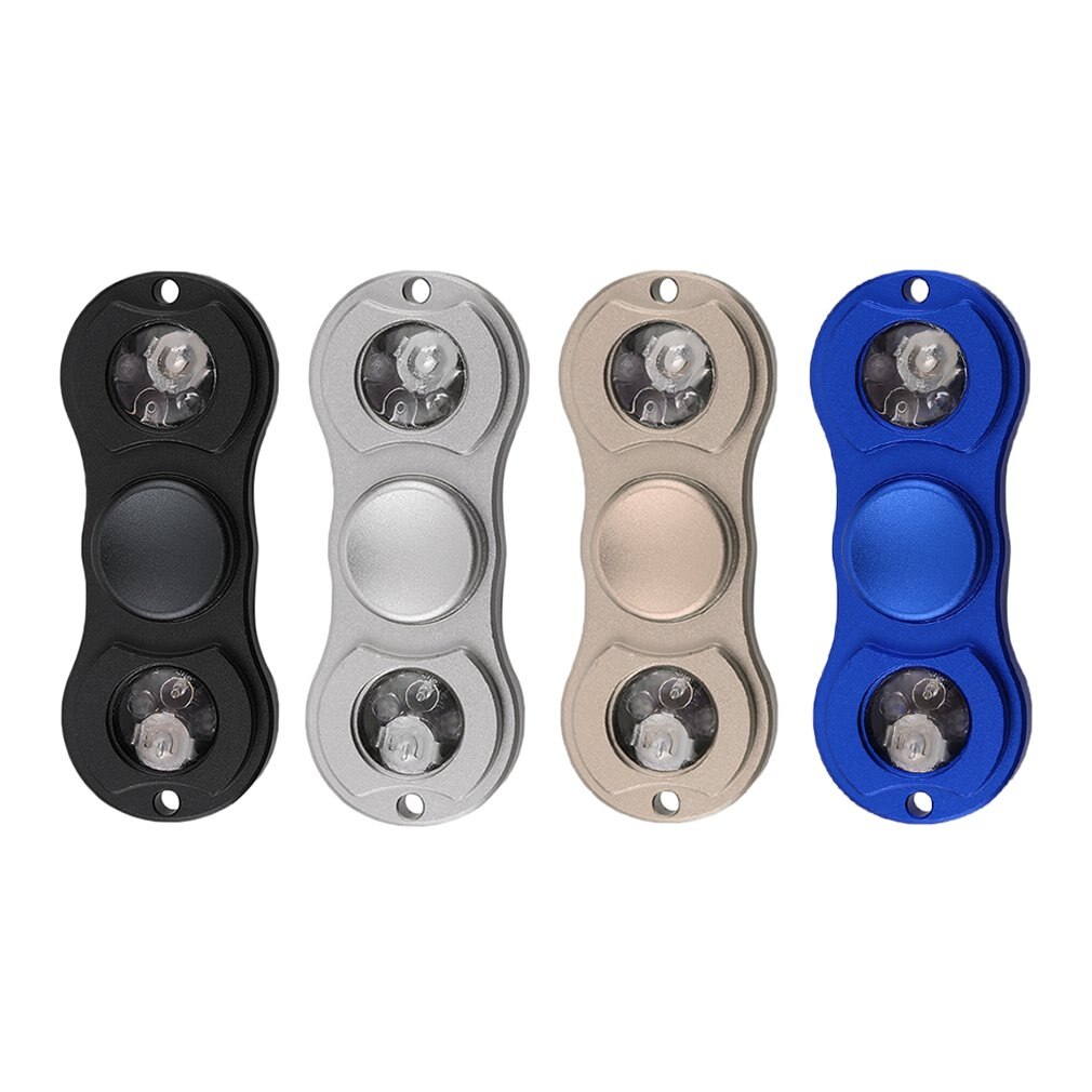 LED Hand Spinner Fingerspitze Spielzeug Aluminium Legierung Dreh Spielzeug Für Autismus Und ADHS Spinner Reduzieren betonen Erwachsene freundlicher Gold