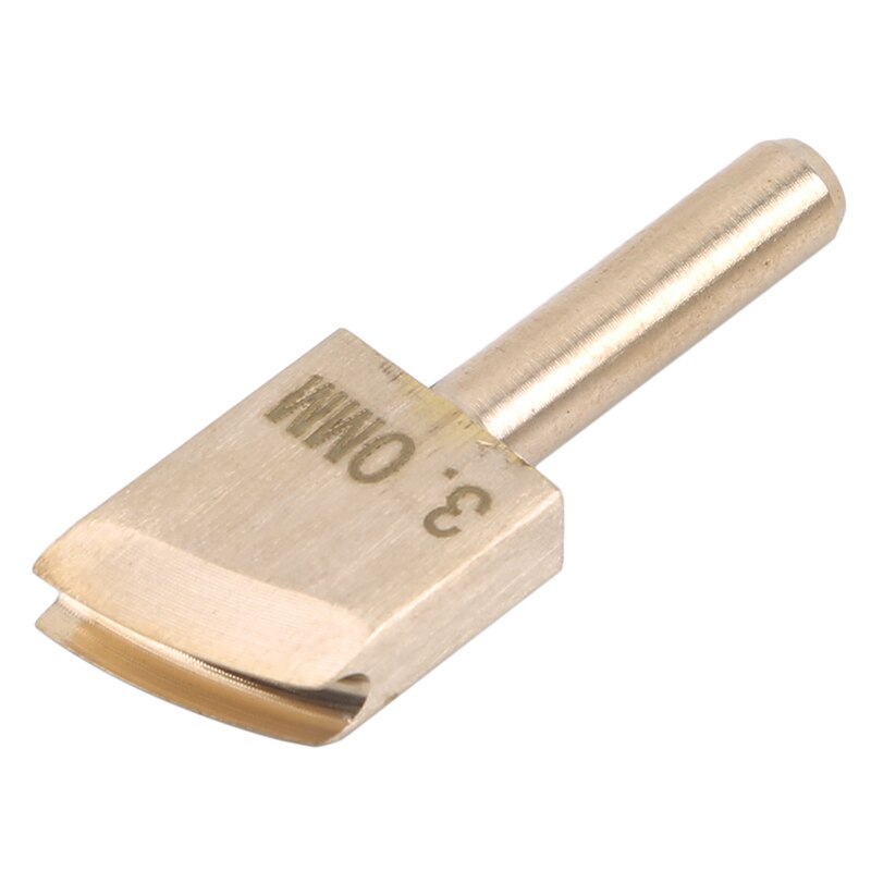 Læder elektrisk messing lodde loddejern tip til at brænde kanten læder håndværk tryk kant tætning maskine linje pyrografi værktøj: 3mm