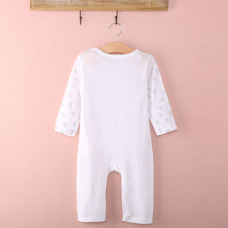 Mode pasgeboren baby jongen meisje kleding lange mouwen Footies Jumpsuit leuke peuter kleding