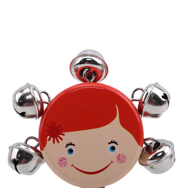 Baby Peuters Houten Hamer Houten Rammelaars Metalen Bells Kids Musical Party Favor Kind Shaker Baby Geluid Ritme Speelgoed