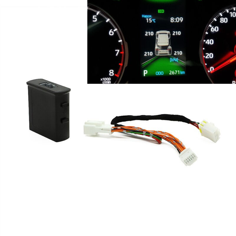 TPMS Tyre Pressure Monitor System Digital LCD Dashboard Display Auto Security Alarm for Toyota RAV4 XA50 Monitoring