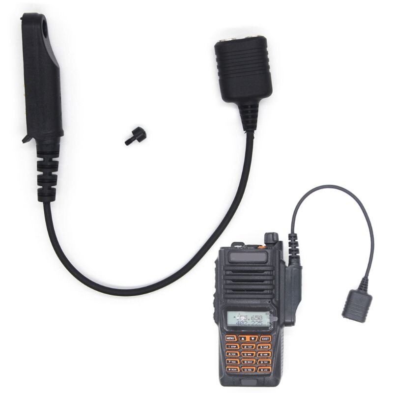 Adapter Cable Baofeng UV-9R Plus UV-XR Waterproof to 2 Pin Suitable for UV-5R UV-82 UV-S9 Walkie Talkie Headset Speaker Mic