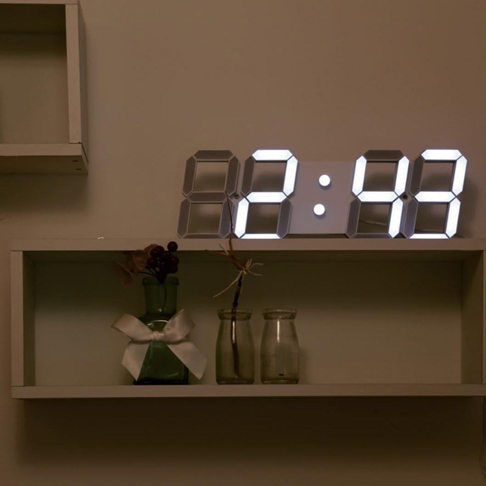 3D LED Digital Clock Alarm Watch USB Charge Electronic Digital Clocks Wall Horloge Home Decoration Office Table Desk Clock