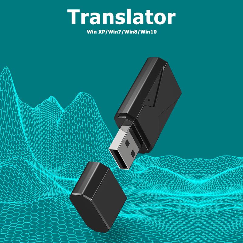 High AI Smart Microphone Translator Language Translation Speech Recognition USB Wireless Mic 28 Language Supply Black
