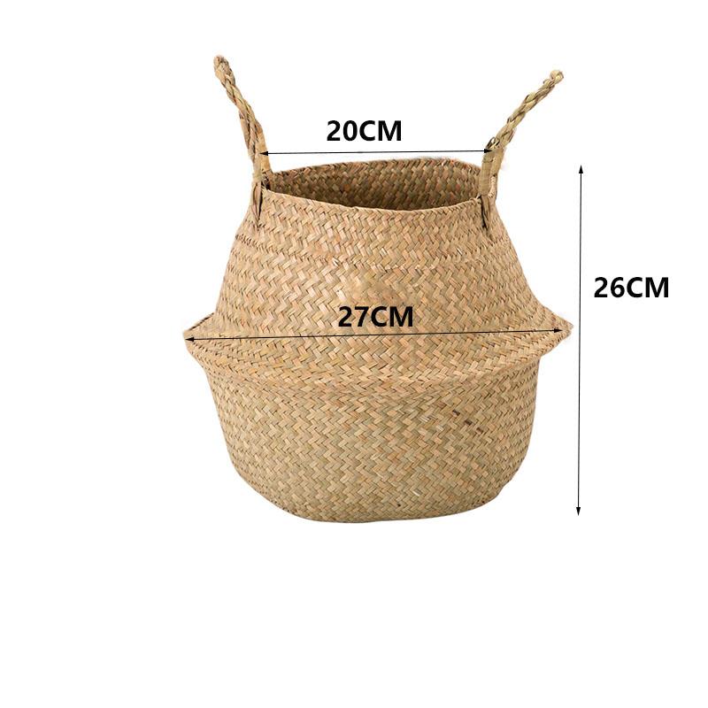 Wicker Planter Storage Basket Flower Baskets Laundry Storage Decorative Basket Pot Rattan Flower Planters Household Organizer: 20x27x26cm
