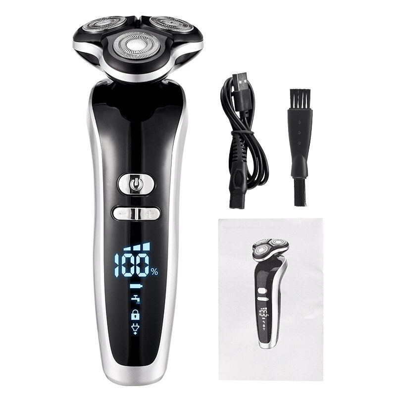 Rasoir électrique 4D pour hommes, lavage complet du corps, Rechargeable par USB, couteau à barbe: Package C