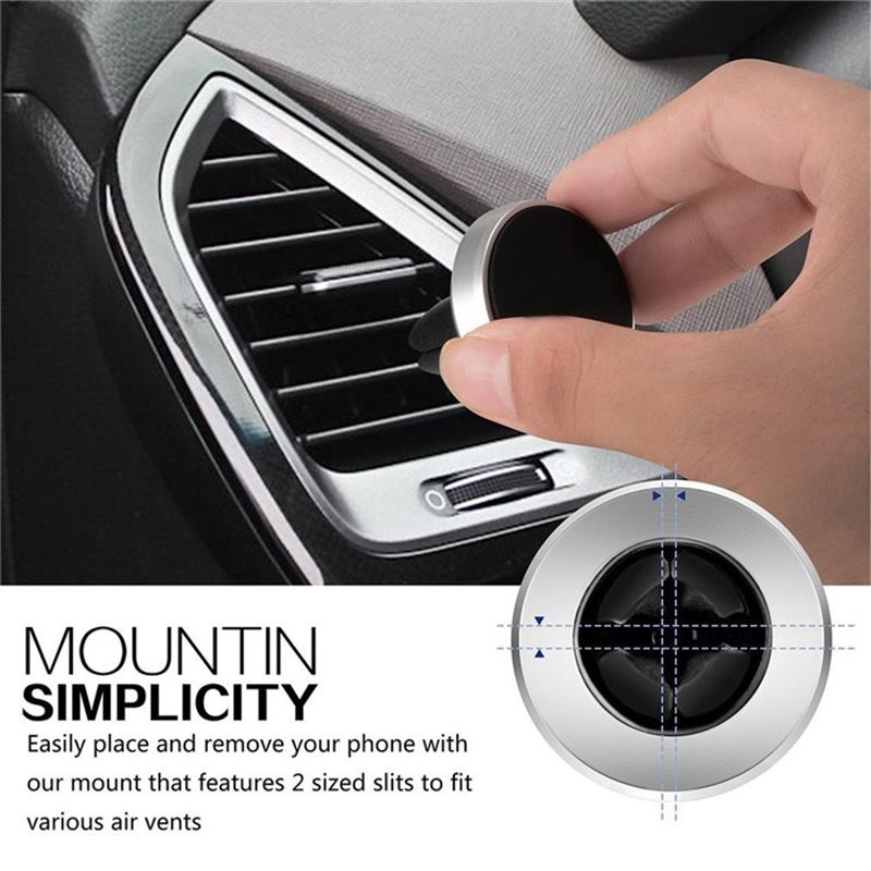 Metal Magnetic Phone Holder in Car Air Vent Mount Magnet Stand Smartphones Holder Support All Mobile Phone For iPhone Huawei