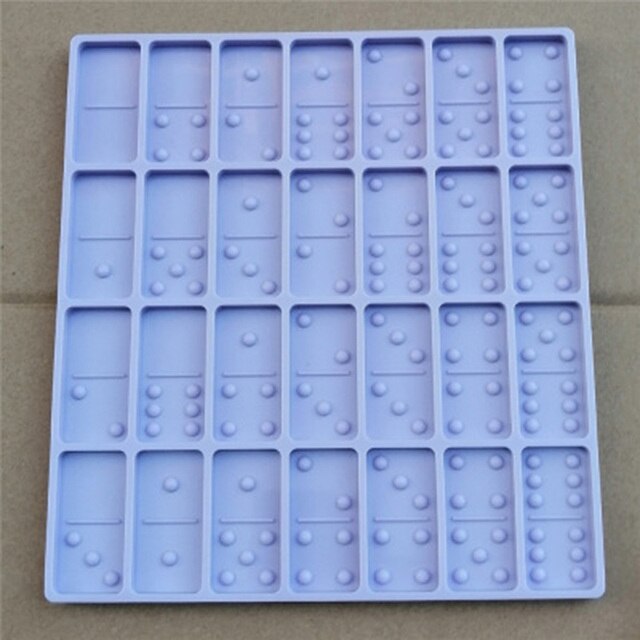Shiny Dominoes Cabochons Silicone Epoxy Resin Mould Chocolate Fondant Mold Cake Diy Soap Decorating Tools Baking Accessories: Purple