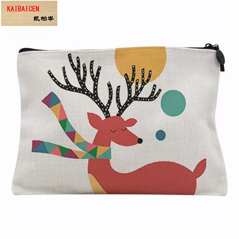 10pcs/lot Blank Sublimation linen Makeup Cosmetic Bag For Sublimation INK Print DIY Heat Press Transfer 23*16CM Pencil case
