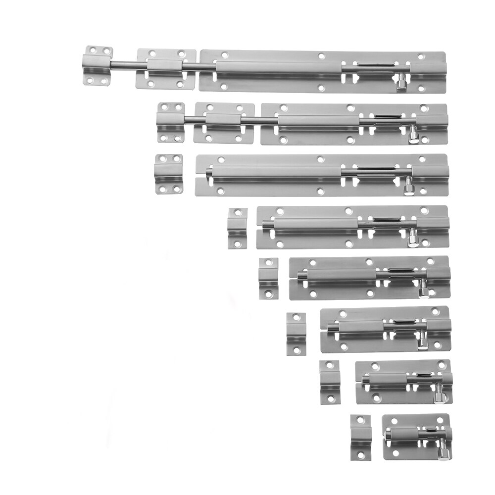 2-8" Heavy Window Catch Lock Duty Large Garden Gate Shed Sliding Door Tower Bolt Latch Home Furniture Hardware Accessories: 4inch / silver 2