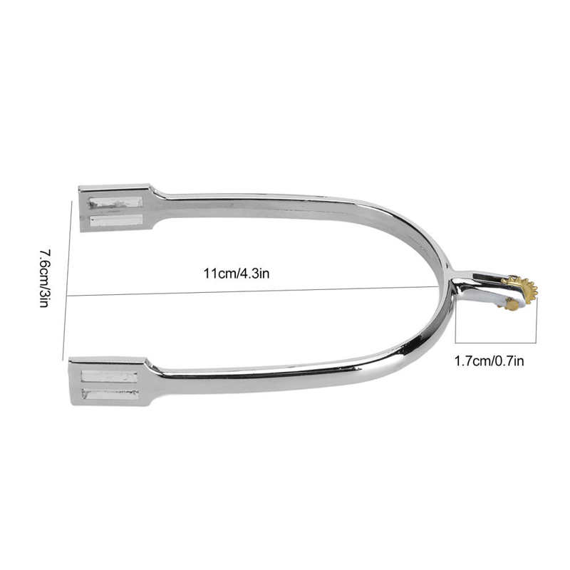 Horse Spurs Zinc Alloy English-Style Riding Horse Accessory with Rotatable Copper Rowel Farm Supplies