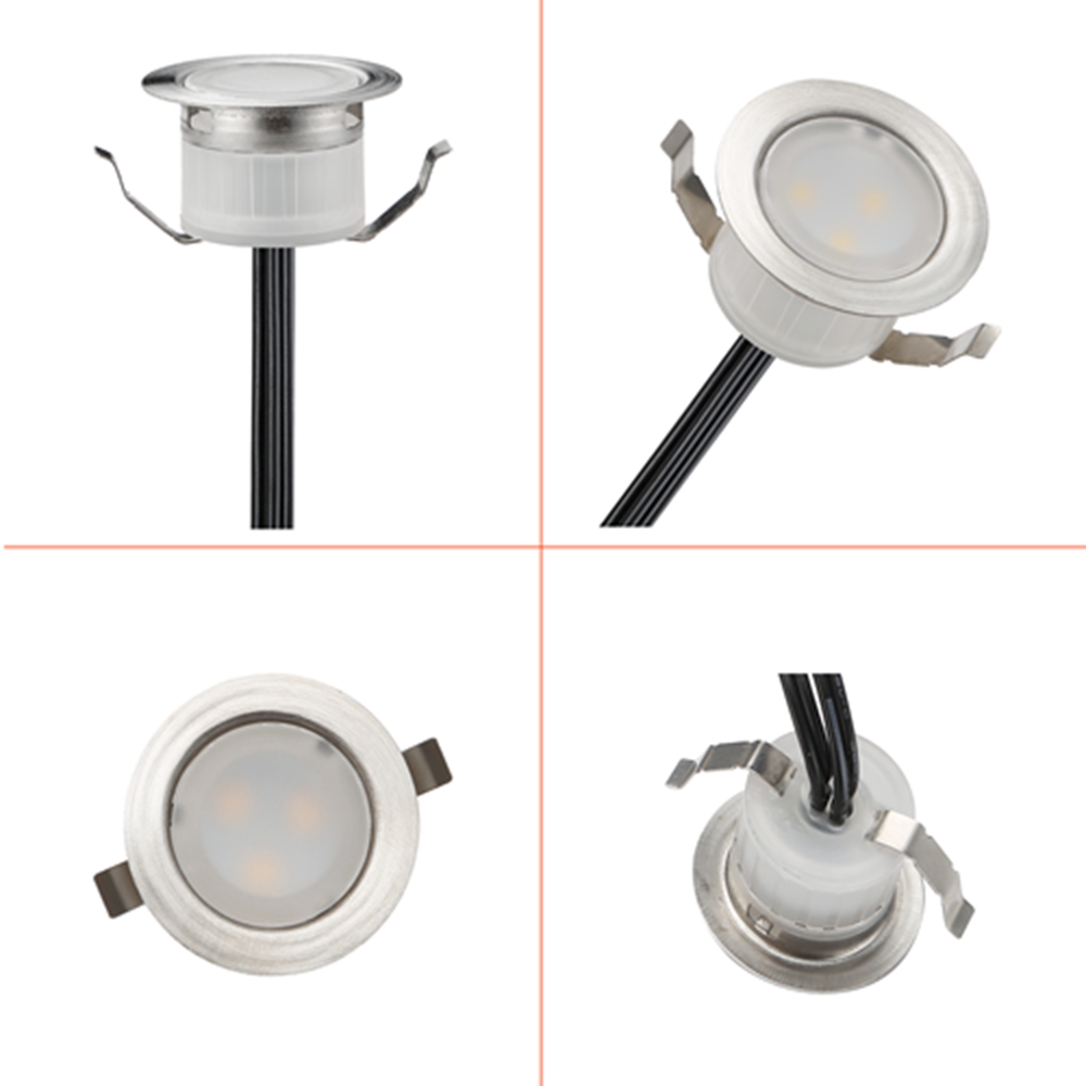 1pc FVTLED Outdoor Step Deck Underground Paver Light Garden Yard Patio Waterproof Steel 12V Decoration LED Lighting Spot IP67