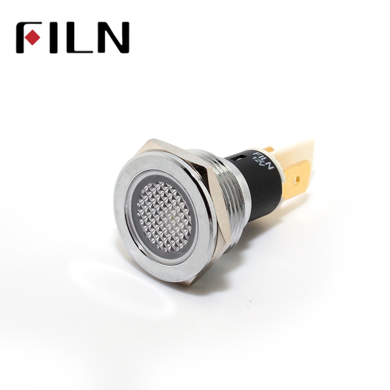 12 v 24 v 110 v 220 v 19mm rood blauw groen wit led Metalen Indicator pilot Signaal licht lamp