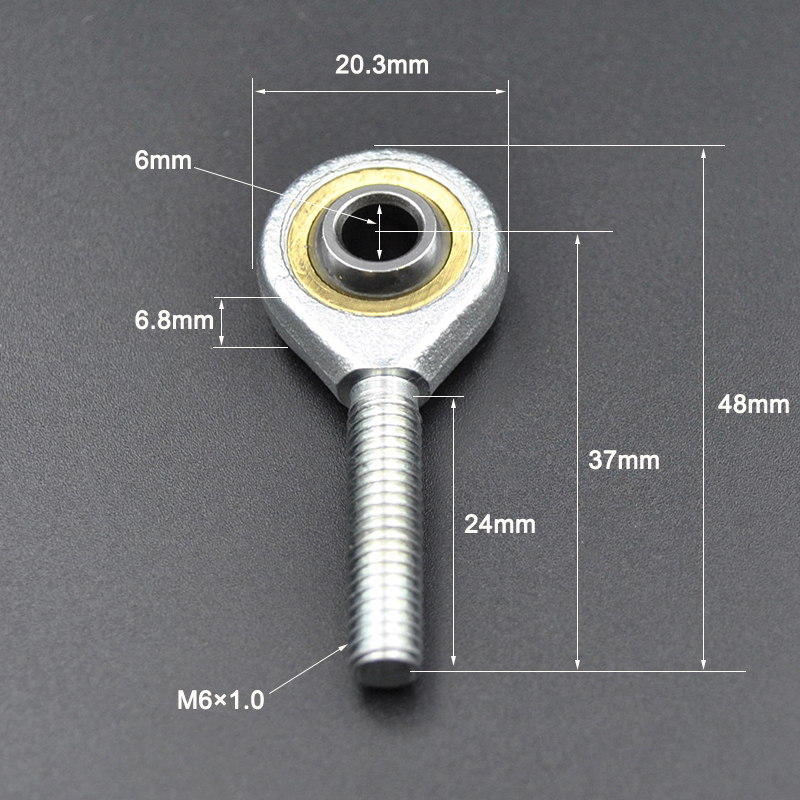 2 Stück Gelenkkopflager 5 mm 6 mm 8 mm 10 mm 12 mm M5 M6 M8 M10 M12 SA SI T/K Kugel rechts links Gewinde selbstschmierende Gelenklager