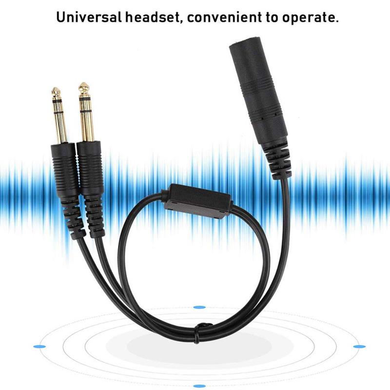 Helicopter General Aviation Headphone Adapter Headset Connector Aircraft Communication Earphone Converter