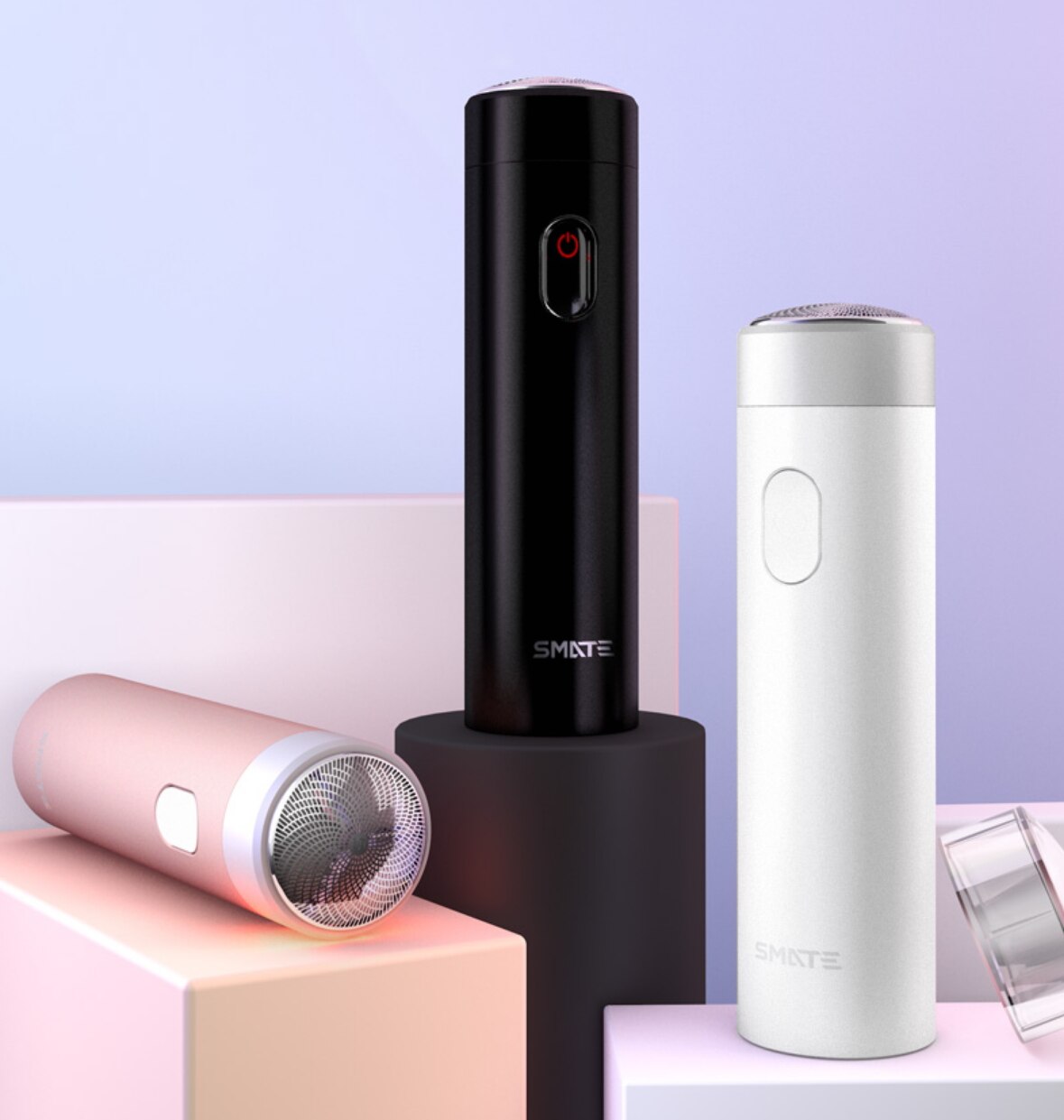 Afeitadora eléctrica Xiaomi Smate, afeitadora flexible recargable, máquina de afeitar en seco y húmedo para hombres, lavable, con tres hojas, cómoda limpieza