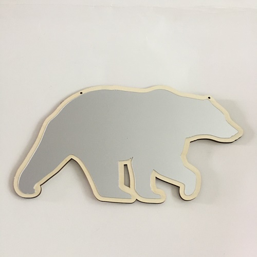 Decoración Para el hogar, espejo de pared con de unicornio, espejo acrílico para la habitación de los niños bebés, decoración creativa, para niños: Polar bear