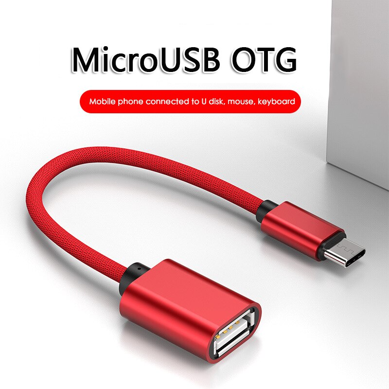 Cable adaptador USB OTG tipo C para Samsung, convertidor USB hembra a Micro USB macho para Android para IPhone, para portátil, función OTG