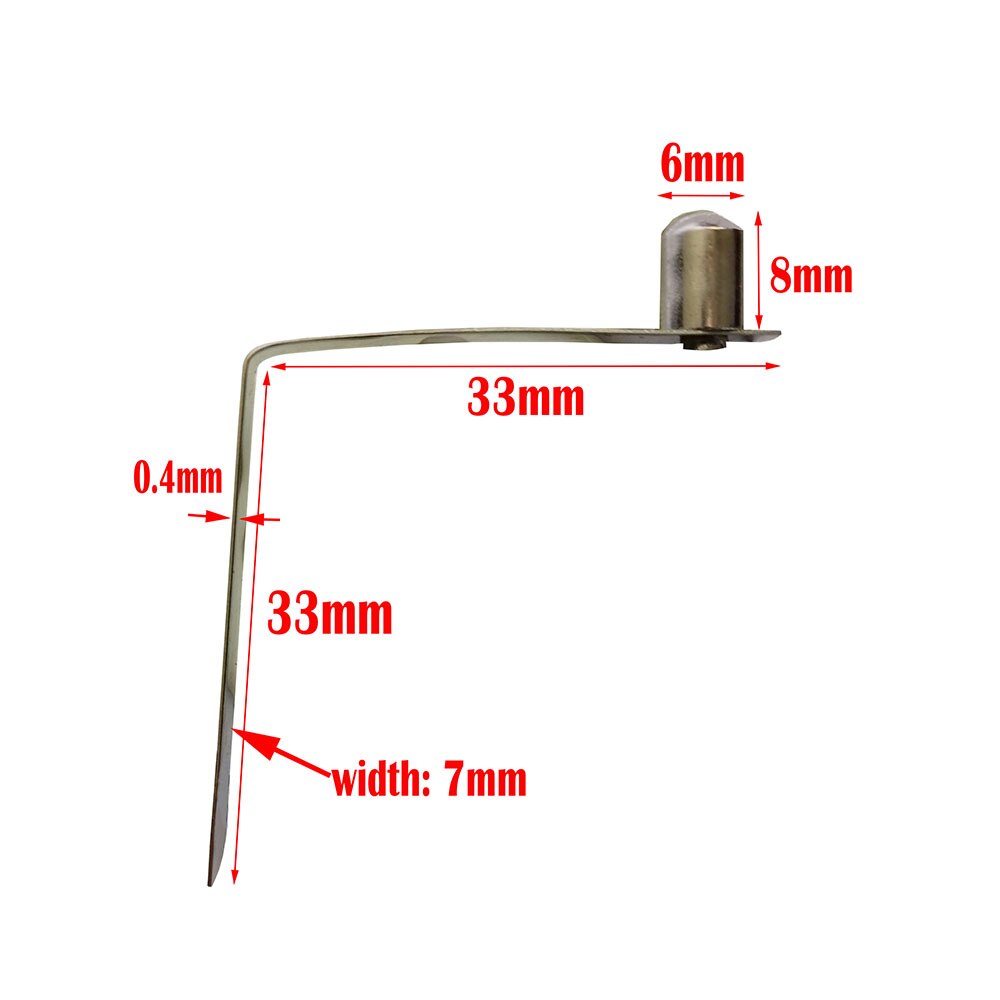 5 Pieces Kayak Paddle Tent Pole Push Steel Button Spring Snap Clips Locking Tube Single Pin Inflatable Boat 5.8mm/8mm/9mm/9.8mm: 6mm leg 33mm