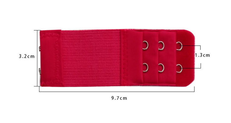 2 stuks verstelbare elastische bh-verlengband haaksluiting expander bh-verlenger 3 rijen 2 haken riemgesp ondergoed accessoires: Wijnrood