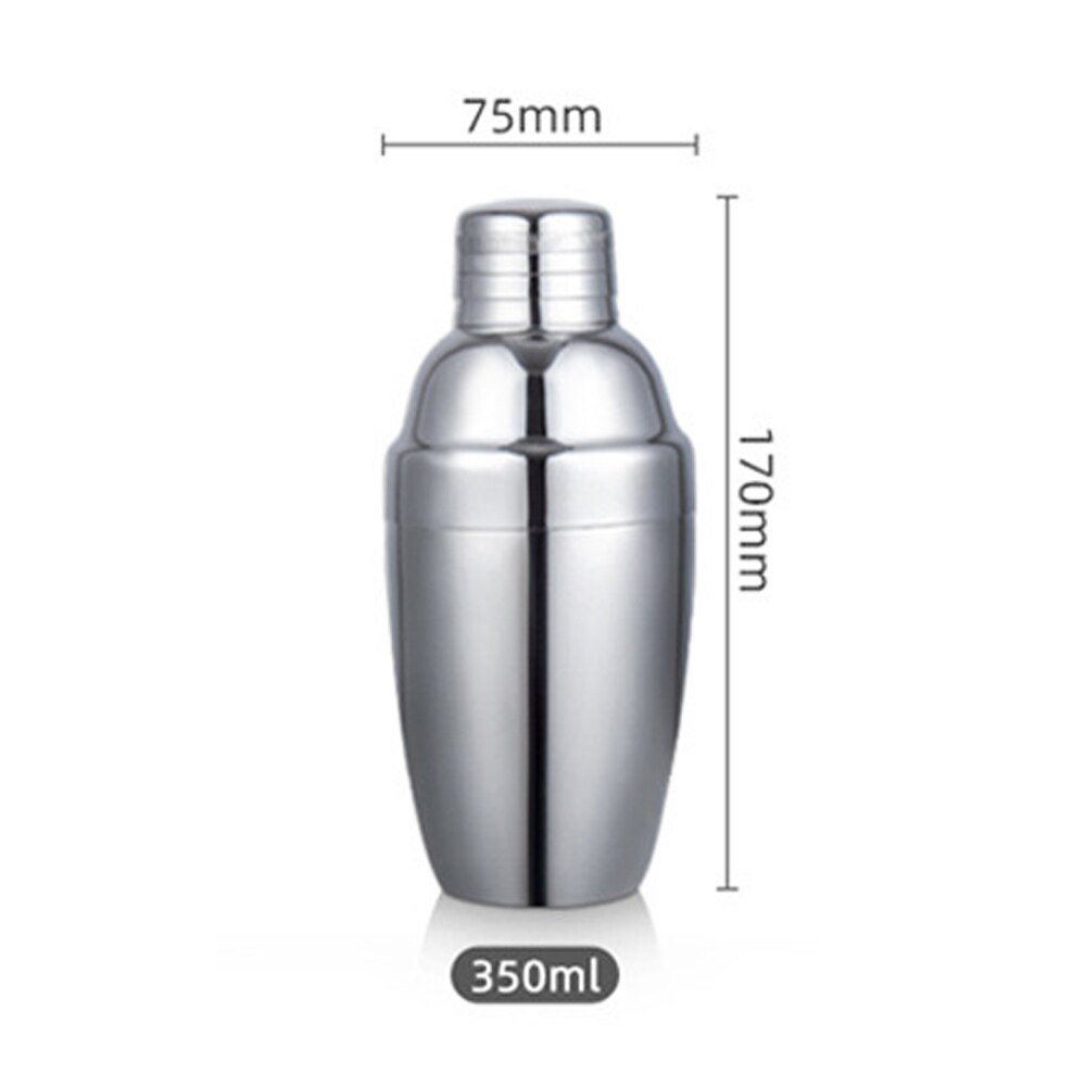Mixer Drink Bartender Browser Kit Bars Set Tools Stainless Steel Cocktail Shaker with Wooden Rack Stand Home Party Accessories: 350ML