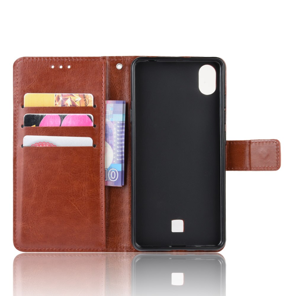 For LG K20 Case For LG K20 Dual Retro Wallet Flip Style Glossy Skin PU Leather Phone Cover For LG K20 LMX120EMW Case