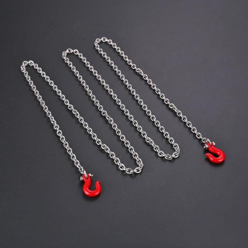 Universal- RC Raupe dauerhaft Schlepptau Kette Haken + Schäkel einstellen Schlag Farbe Abschleppen Kette mit Haken Abschleppen Schäkel einstellen Auto teile Zubehör