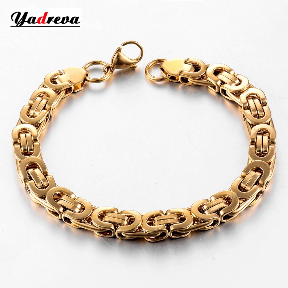 Heren roestvrijstalen byzantijnse armband sieraden breedte 8.5mm lengte 23cm