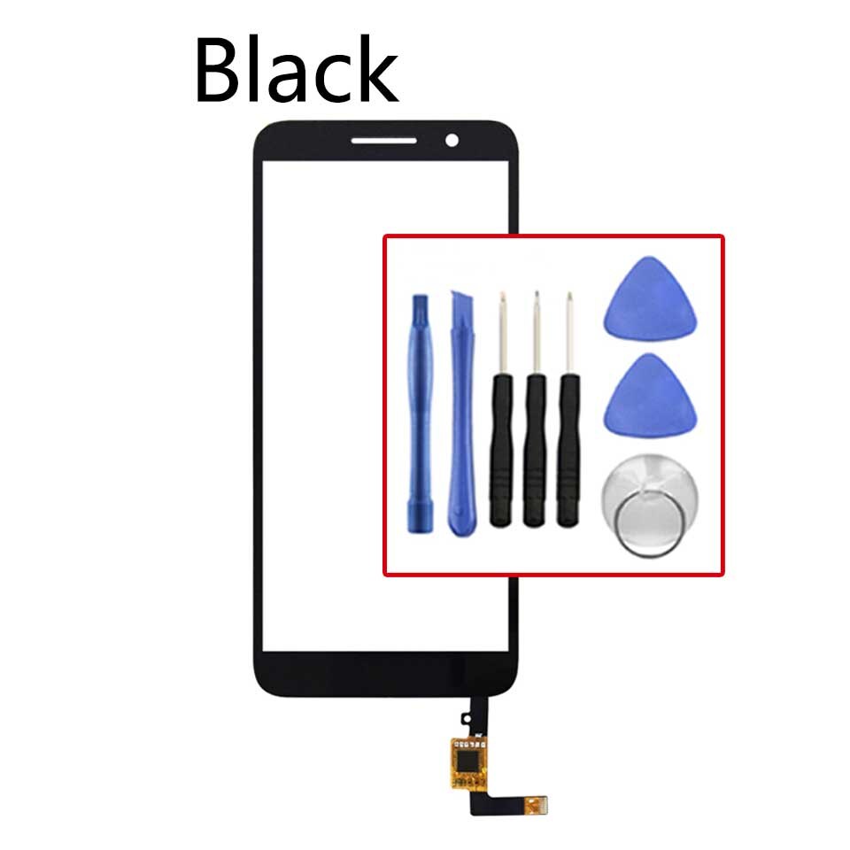 For Alcatel 1 5033 5033D 5033X 5033Y 5033A 5033J OT5033 Touch Screen Digitizer Sensor Outer Glass Lens Panel: Black-With tool