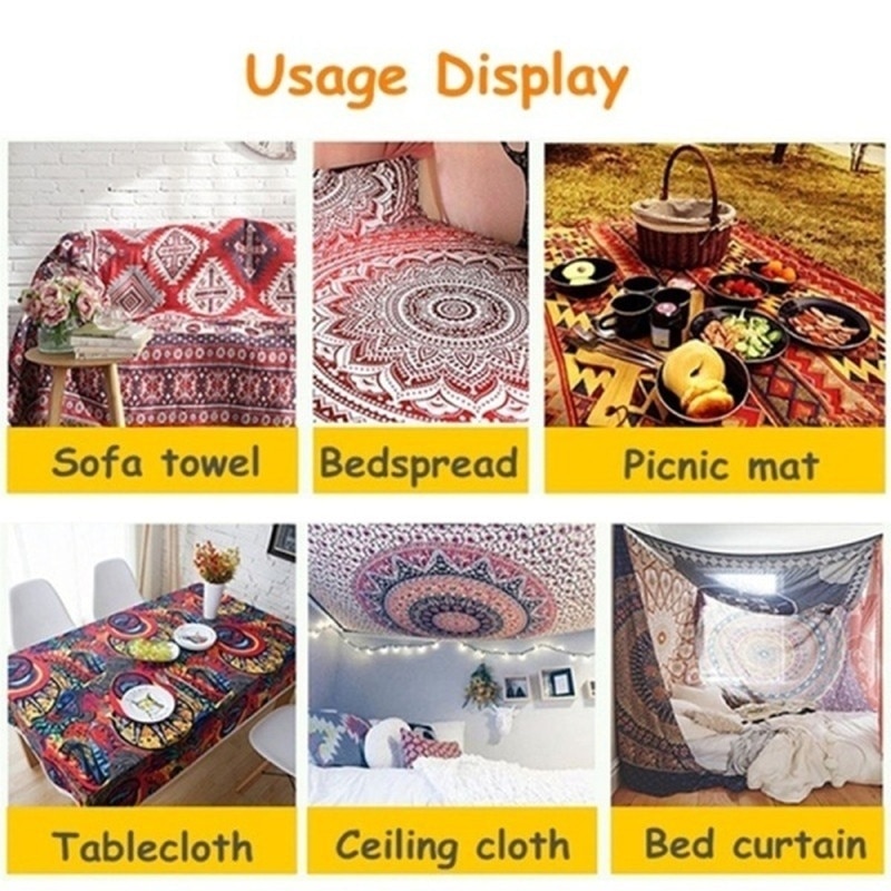 Bohemian Tapestry Wall Hanging Tapestry Rainbow UFO Pride Tapestry Wall Hanging Bedroom Livingroom Dorm Wall Decor