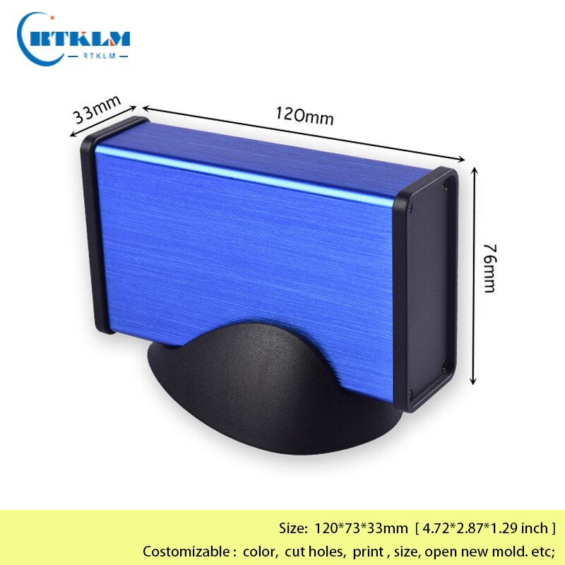 Aluminium project box aluminium enclosure junction box DIY amplifier enclosure power supply instrument case 120*73*33mm: BAD11003(W120)-B3