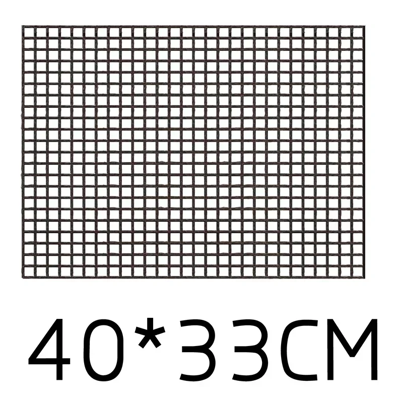 Feuille de cuisson pour barbecue, grille de gril antiarina, polymères de maille pour barbecue, brosse de cuisine, doublure de gril, tapis de filet à kebab extérieur: Rouge