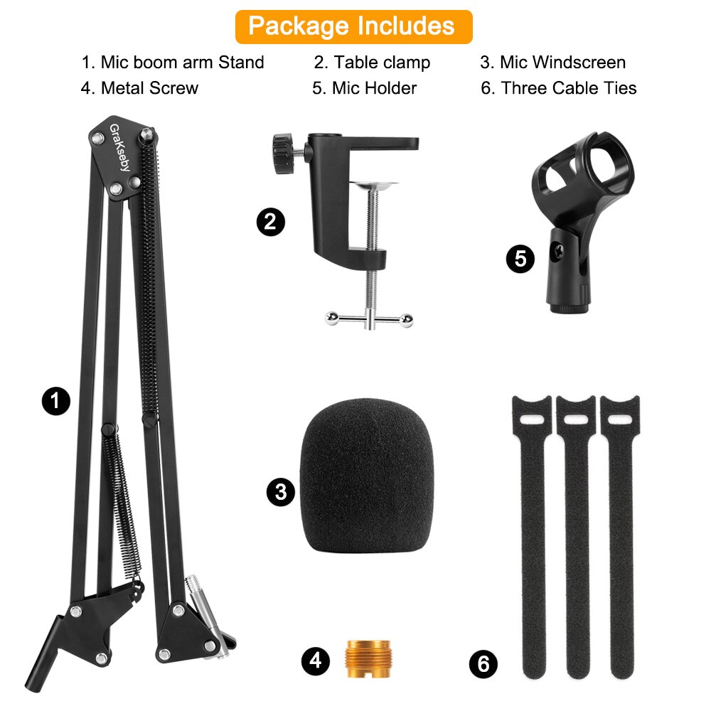 Pantographe pour bras de Microphone, flèche à Suspension réglable, support de micro à ciseaux pour support Blue Yeti avec support de micro coupe-vent