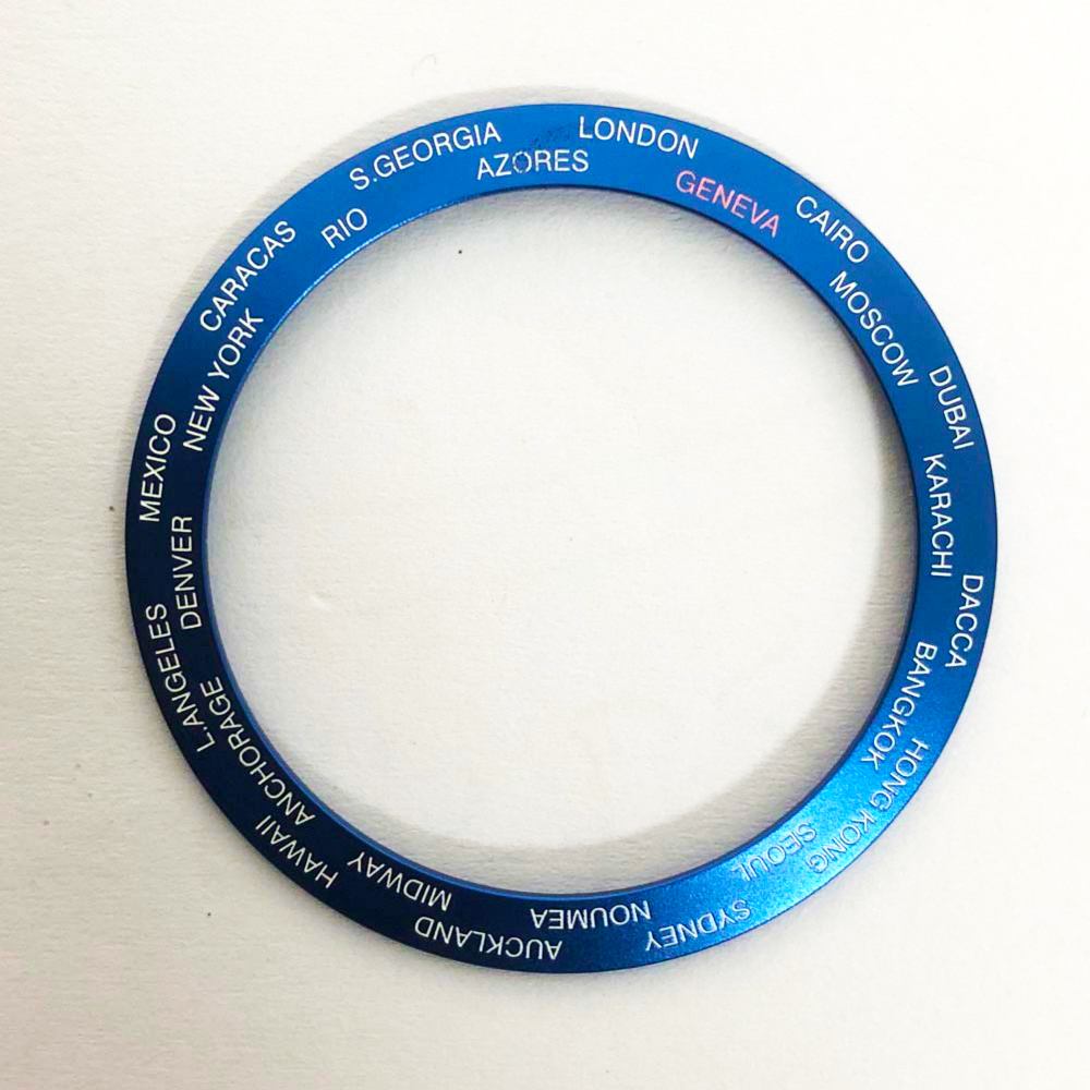 38mm Keramik Uhr Lünette Englisch Außenring neue Uhr Modifikation Zubehör: Blau