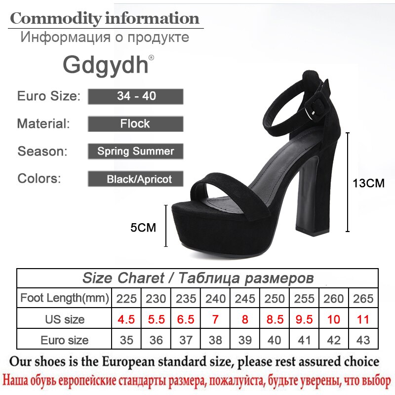 Gdgydh Zomer Sandalen Hoge Hakken Platform Club Open Teen Enkel Gesp Dames Party Schoenen Hoogte 13 Cm